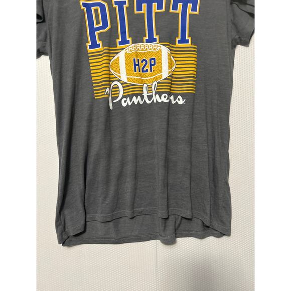 Pitt Panthers H2P Gray Short Sleeve Round Neck Lightweight Tee Size XXL Slim - Picture 3 of 11